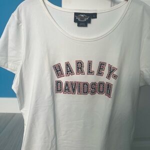 Harley-Davidson White Short Sleeve Tee